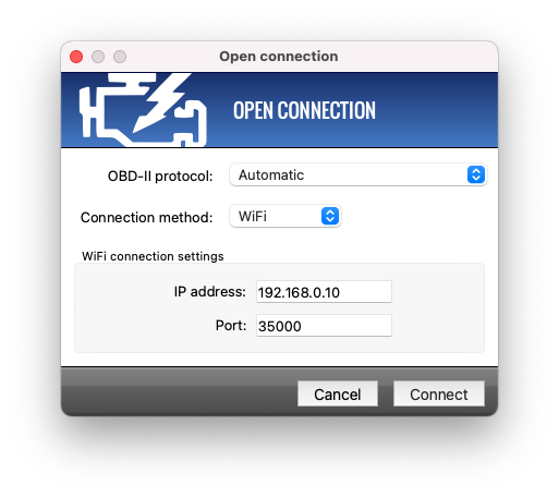 Open WiFi connection dialog on Mac
