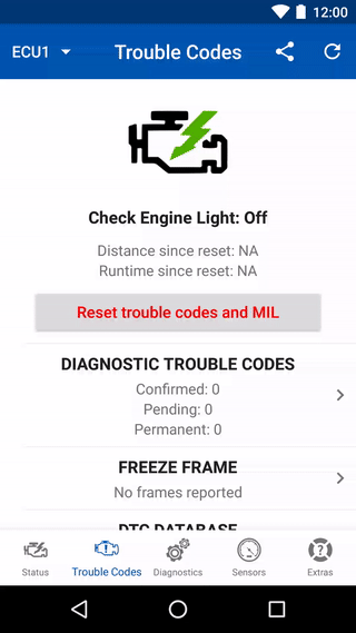 Reset Check Engine Light with Android